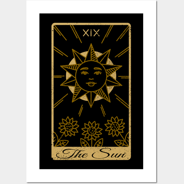 Tarot Card - The Sun - Occult Gothic Halloween Wall Art by swissles